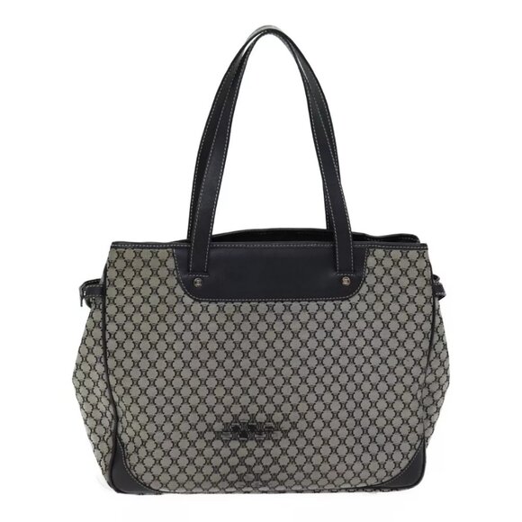 CELINE Macadam Canvas Hand Bag Gray Auth - Picture 2 of 16